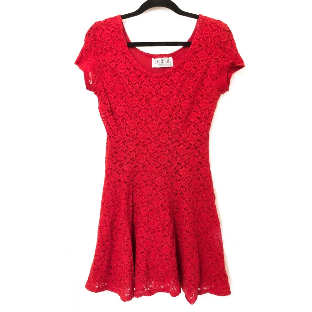 Vintage Red Lace Dress